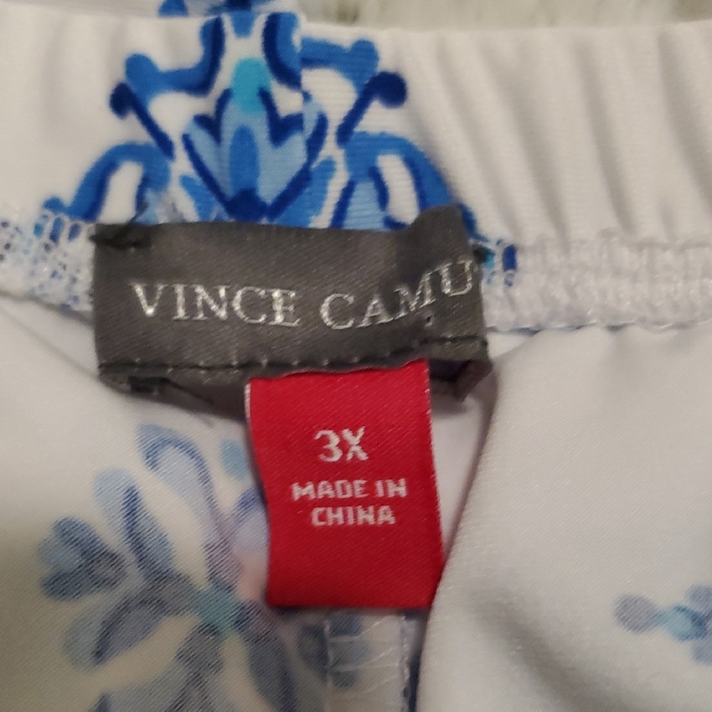 Vince Camuto Blue and White Maxi Wide Leg Jumpsuit - Picture 4 of 9